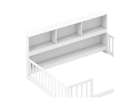 Slickblue Full Kids Floor Bed with Integrated Book Storage