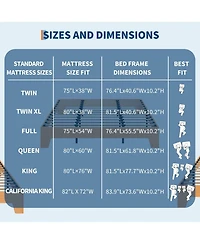 gaomon Full Wood Platform Bed Frame Slat Support Noise Free Underbed Storage Minimalist Pine Easy Assembly