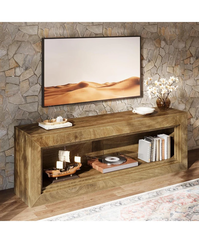 Tribesigns 63" Tv Stand for 55/60/65/75-Inch Tvs, Rustic Extra Long Media TV Console