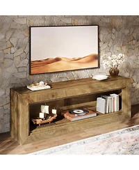 Tribesigns 63" Tv Stand for 55/60/65/75-Inch Tvs, Rustic Extra Long Media TV Console