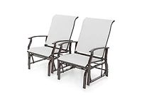 Slickblue Patio Glider Chair Set of 2 with Ergonomic Seat and Back