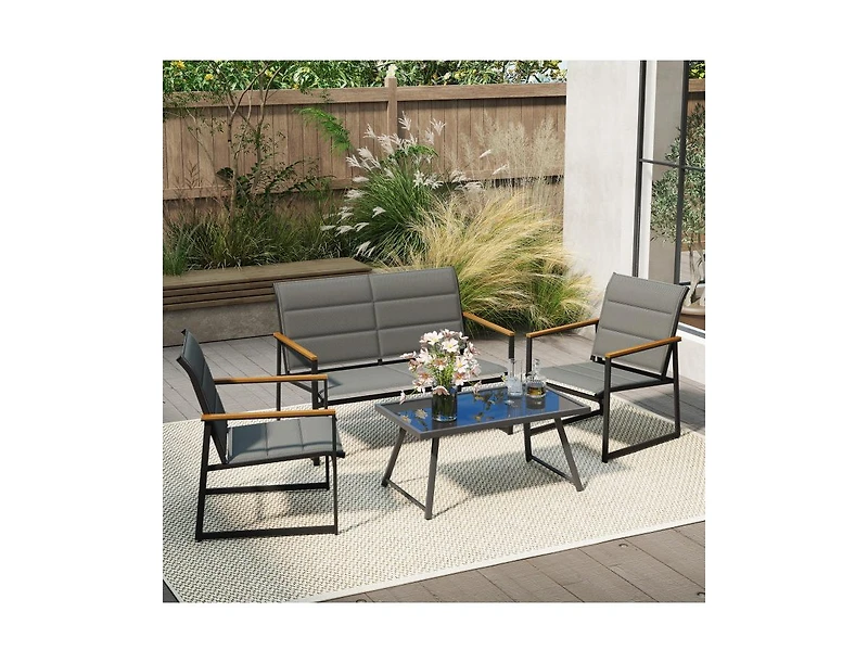 Slickblue 4-Piece Patio Furniture Set for Outdoor Conversation