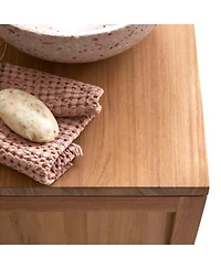 Tikamoon Serena solid teak vanity unit 80 cm