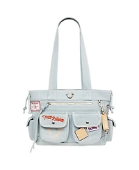 True Religion Multi-Patch Denim Tote