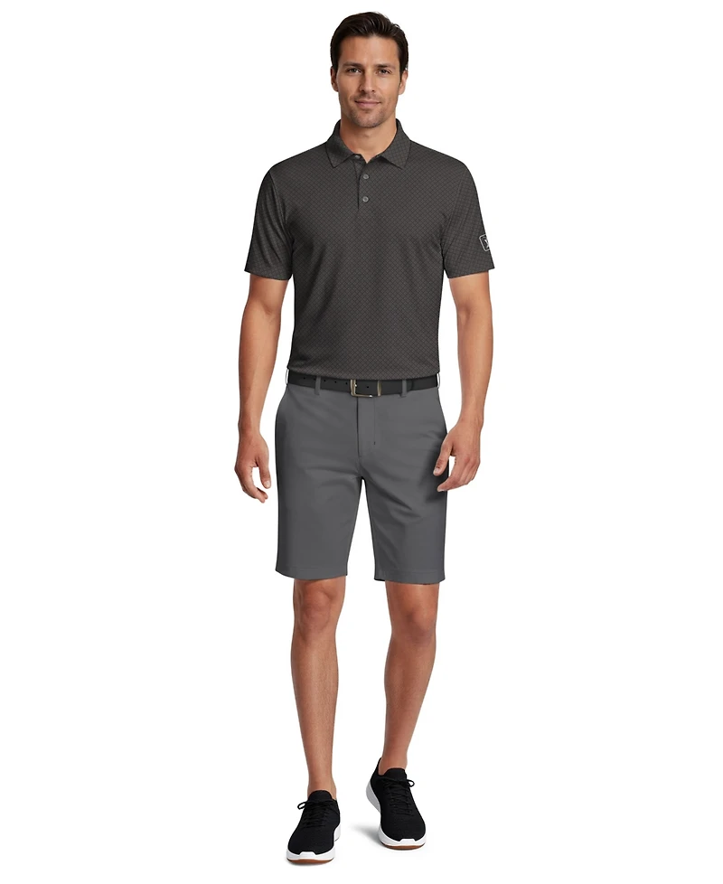 Pga Tour Men's Essential Geo Print Golf Polo Shirt