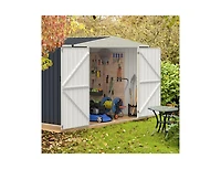Slickblue Metal Outdoor Storage Shed 7.5 x 6.3 Ft with Secure Locking Door