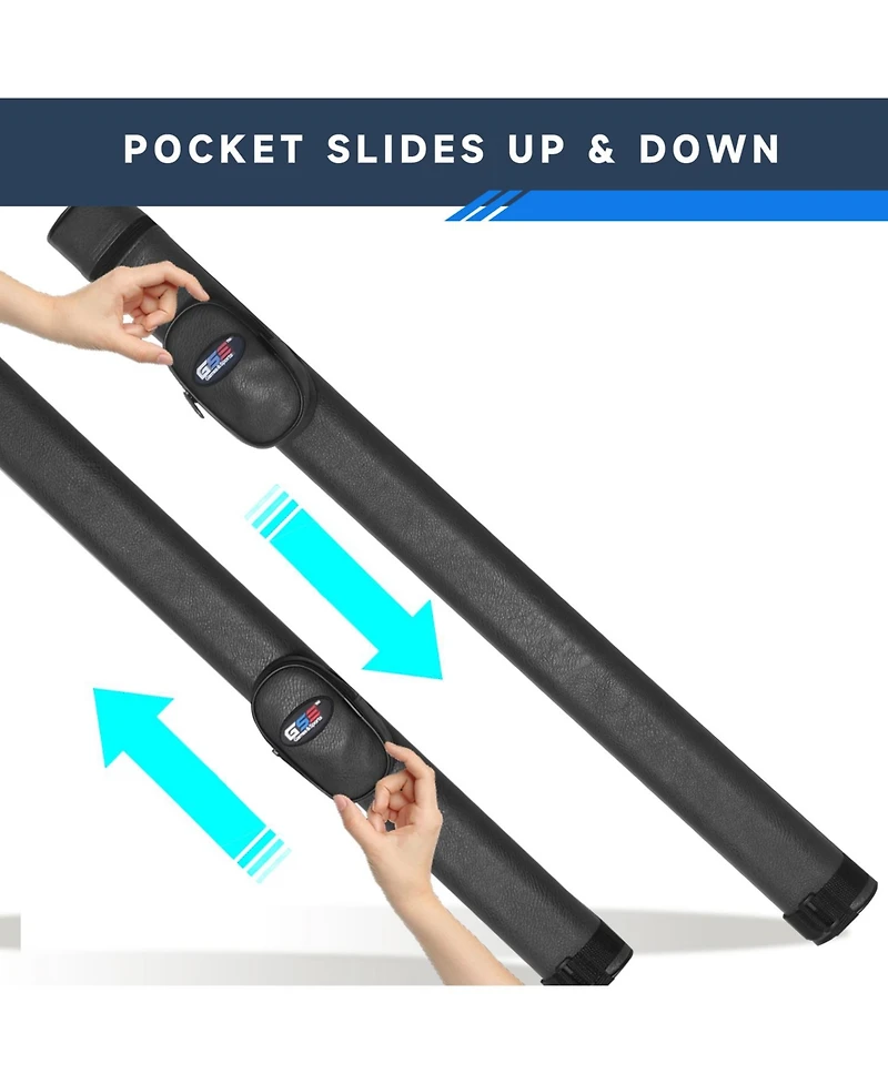 Gse Games & Sports Expert 1x1 Hard Billiard Pool Cue Stick Carrying Case, Accessories