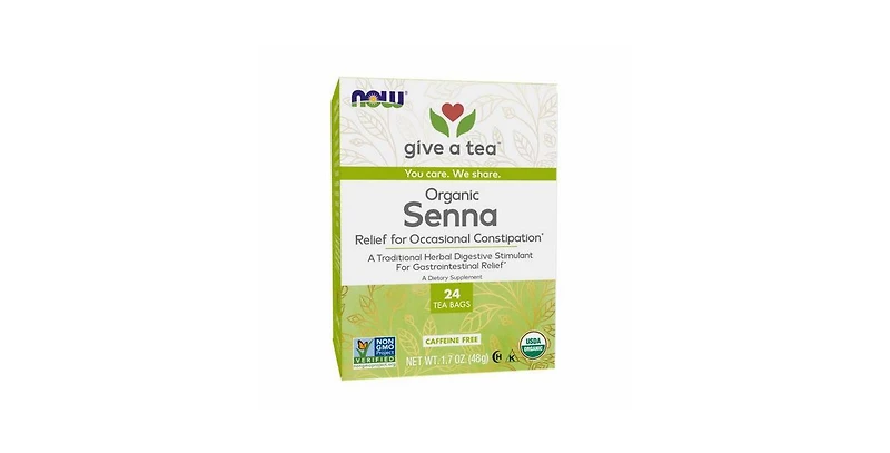 Now Foods Real Tea Organic Senna Tea Caffeine Free, 24 Tea Bags