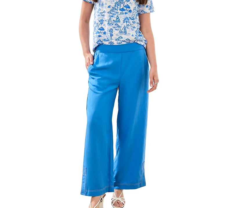 Tribal Women's Lightweight Wide-Leg Pants