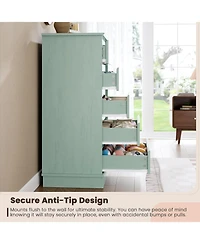 gaomon 5 Drawer Dresser for Bedroom Tall Chest with Deep Drawers Wide Top Wooden Organizer for Living Room