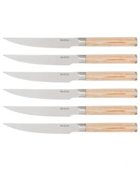 Babish High-Carbon 1.4116 German Steel 15 Piece Full Tang Forged Cutlery Kitchen Knife Block Set - Light Pakka Wood Handle