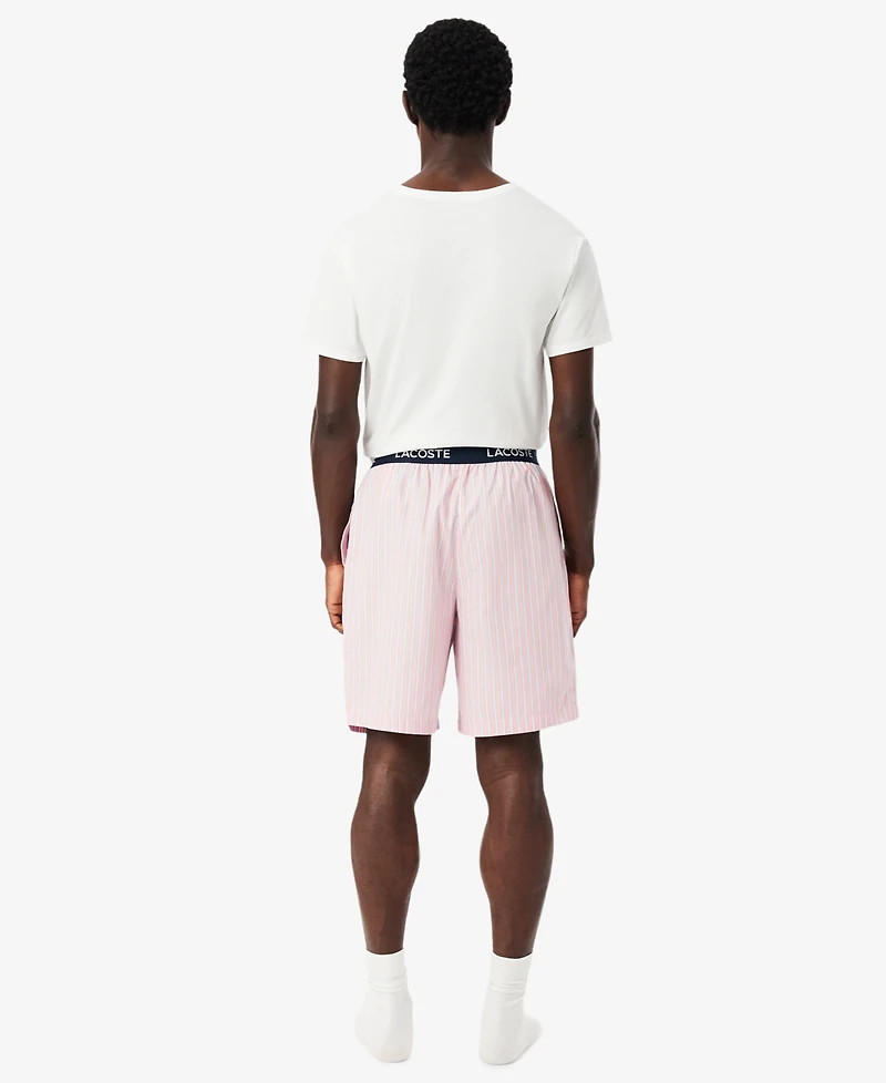 Lacoste Men's Loungewear Striped Straight-Fit Shorts