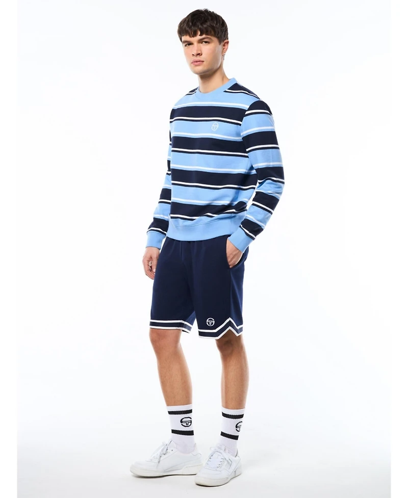 Sergio Tacchini Men's Strisce Stripe Crewneck