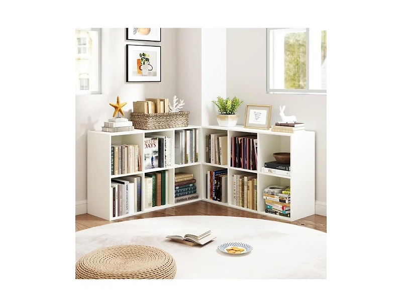 Slickblue Modern 6-Cube Organizer Bookcase with Anti-Tip Hardware
