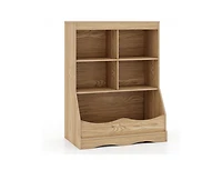 3-Tier Children's Multi-Functional Bookcase Toy Storage Bin Floor Cabinet