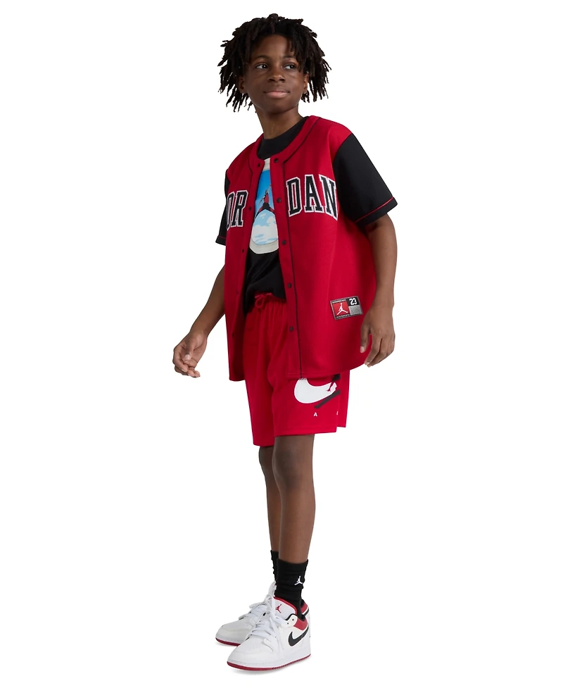 Jordan Boys' 8-20 Graphic Varsity-Style Mesh Shorts
