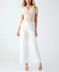 Guess Women's Regina Short-Sleeve Polo Sweater