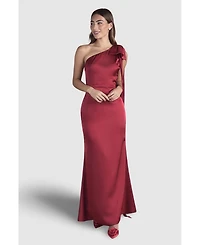 Coast Women's Bow One Shoulder Satin Dress