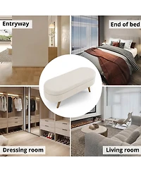 Rainsken Oval Storage Ottoman Bench