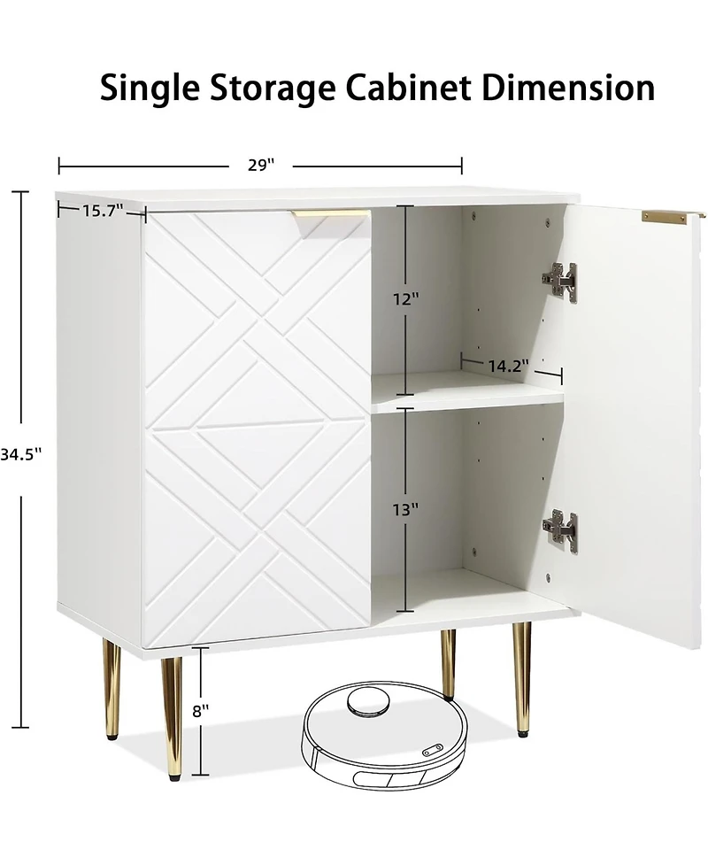 gaomon Kitchen Buffet Cabinet, 58" Sideboard Cabinet, Storage Cabinet with Doors, Modern Coffee Bar for Kitchen, Dining Room, Hallway.