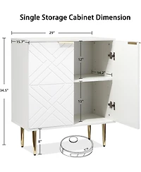 gaomon Kitchen Buffet Cabinet, 58" Sideboard Cabinet, Storage Cabinet with Doors, Modern Coffee Bar for Kitchen, Dining Room, Hallway.