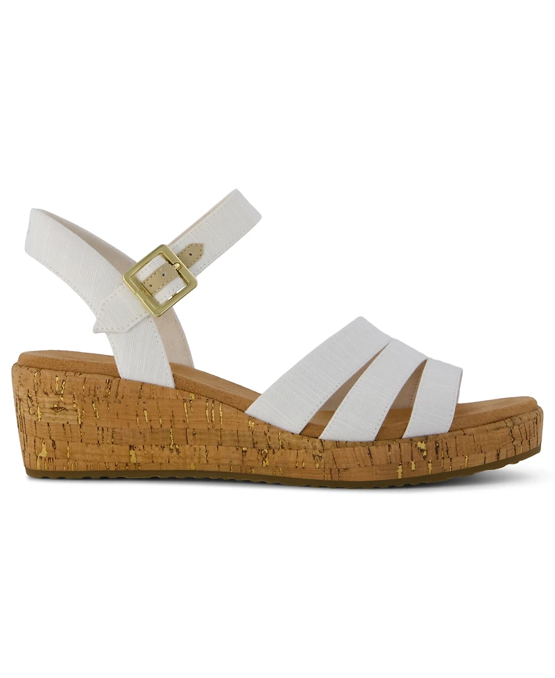 Toms Women's Julia Open Toe Wedge Sandals