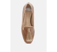 Tromso Iconic Tassel Detail Velvet Loafers