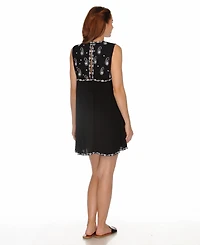 Raviya Women's Paisley Embroidery Cover-Up Swim Dress