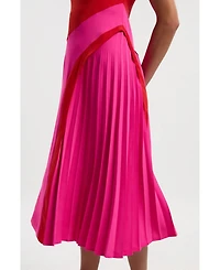 Karen Millen Women's Colour Block High Neck Midi Dress