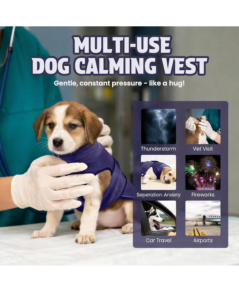 Aronkl Calming Anxiety Vest for Dogs - Comfortable, Safe, and Effective