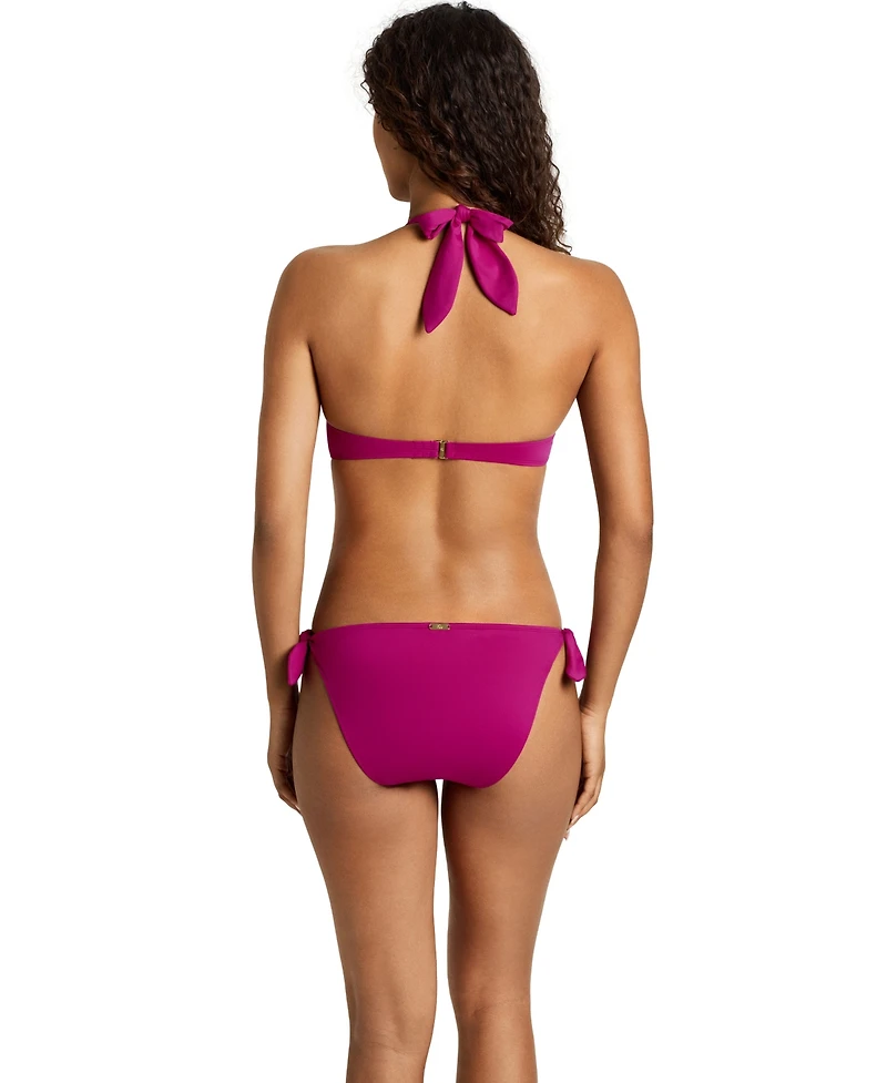 Lauren Ralph Women's Side-Tie Hipster Bikini Bottoms