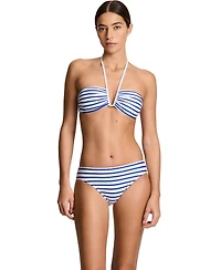 Lauren Ralph Women's Shirred Stripe Swim Top