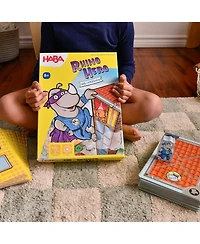 Haba Rhino Hero Xxl - Giant Games Version of The Classic Super Hero Card Stacking Game for Team Building and Family Fun, Ages 8 Years and Up