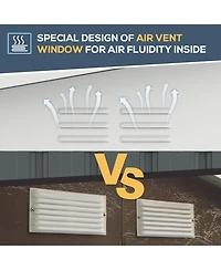 Aecojoy Outdoor Durable and Space-Saving Small Storage Shed