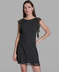 Bcbg Women's Flutter-Sleeve Polka Dot Dress