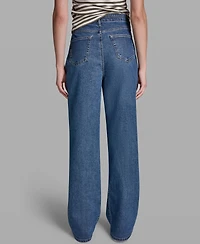 Bcbg Women's Mid-Rise Wide-Leg Jeans