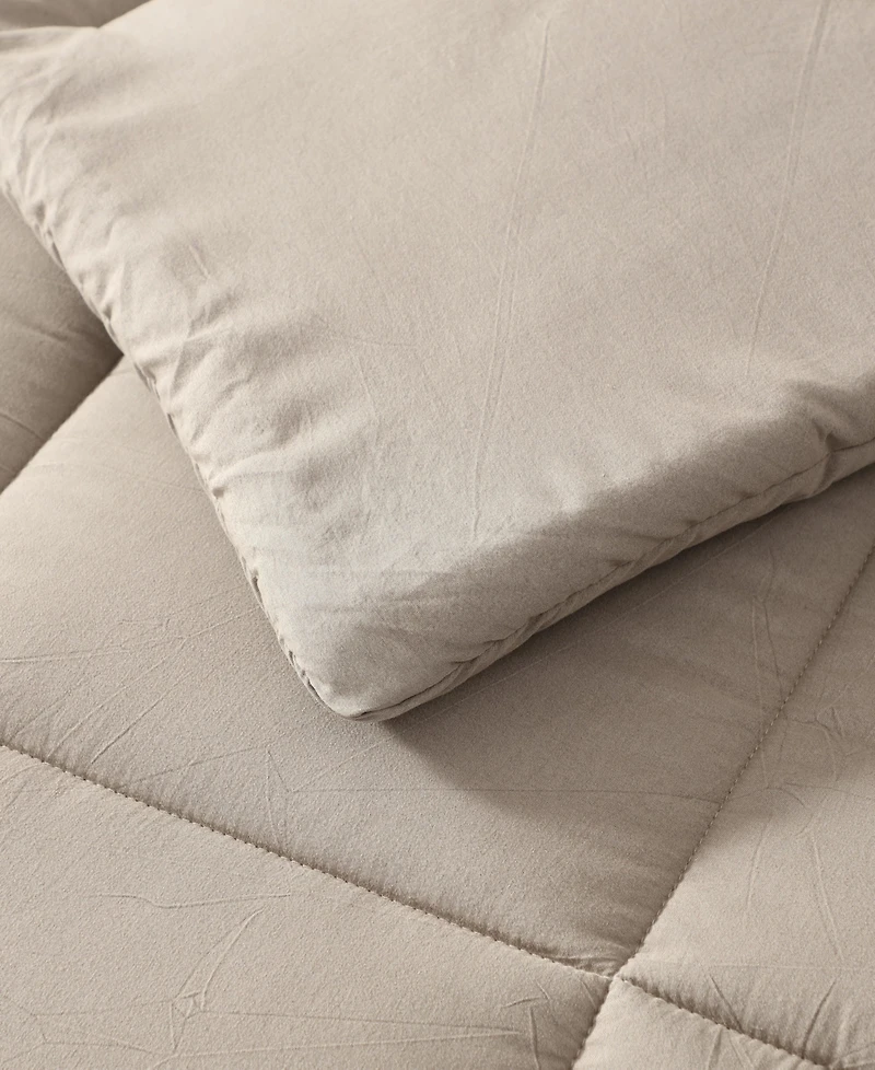 Kenneth Cole Reaction Solid Washed Microfiber 5-Pc. Comforter Set, King