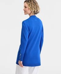 Jm Collection Women's Button-Sleeve Flyaway Cardigan Sweater