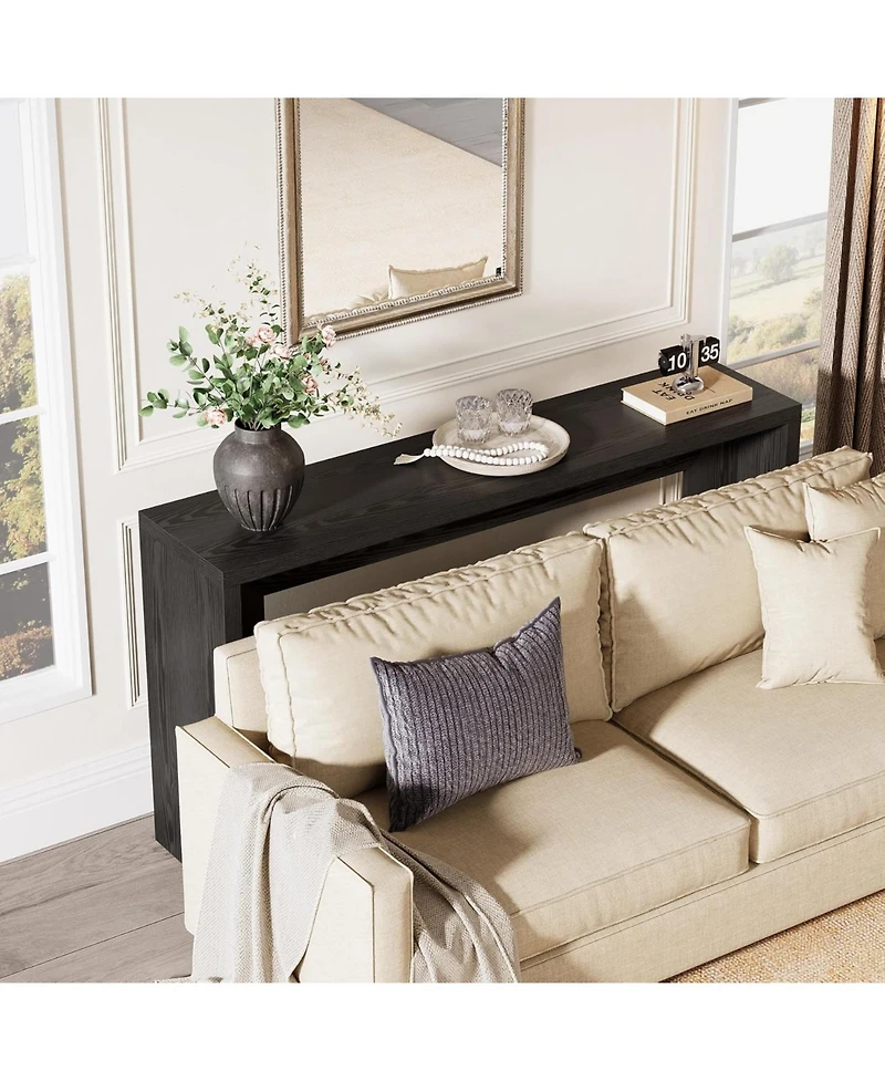 Tribesigns Media Console, 55-Inch Wooden Sofa Table with Storage for Entryway, Foyer, Hallway, Living Room