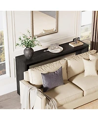 Tribesigns Media Console, 55-Inch Wooden Sofa Table with Storage for Entryway, Foyer, Hallway, Living Room