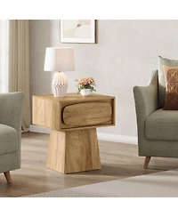 Tribesigns Modern Side End Table with Storage Drawer for Living Room, Bedroom and Small Space