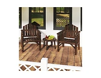Slickblue Wooden Outdoor Patio Dining Armchair with Armrests