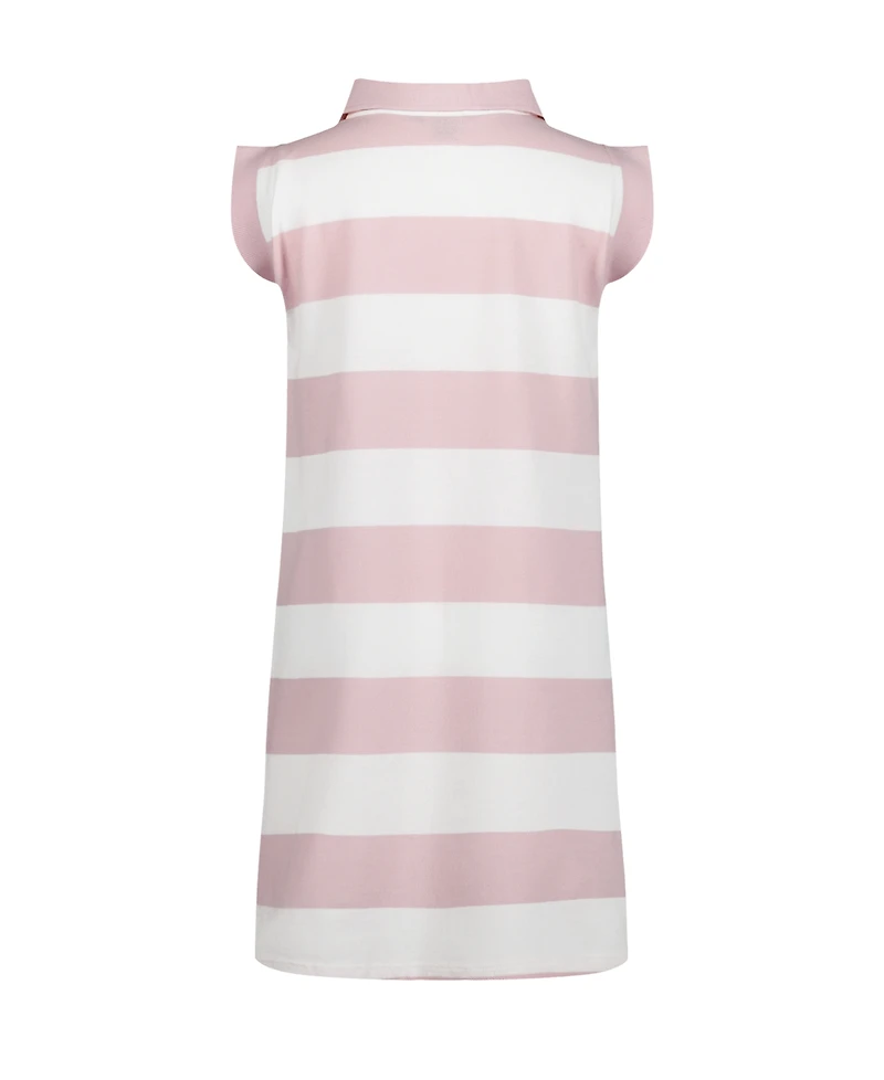 Tommy Hilfiger Girls' 7-16 Sleeveless Collared Striped Rugby Polo Dress