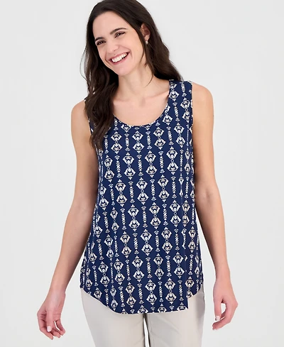Jm Collection Petite Sleeveless Scoop Neck Tank Top, Macy's Exclusive