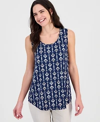 Jm Collection Petite Sleeveless Scoop Neck Tank Top, Macy's Exclusive