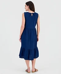 Style & Co Women's Cotton Gauze Sleeveless Tiered Dress, Macy's Exclusive