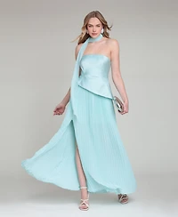 Avec Les Filles Women's Strapless Bodice Chiffon Combo Dress