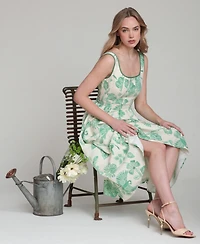 Avec Les Filles Women's Square Neck Dress