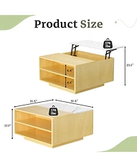 Rainsken Lift Top Coffee Table with Storage