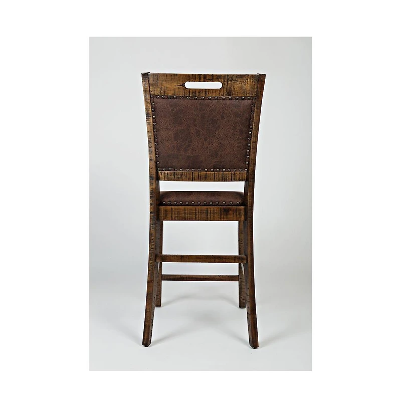 Jofran Industrial Nailhead Trim Upholstered Back Counter Stool (Set of 2)